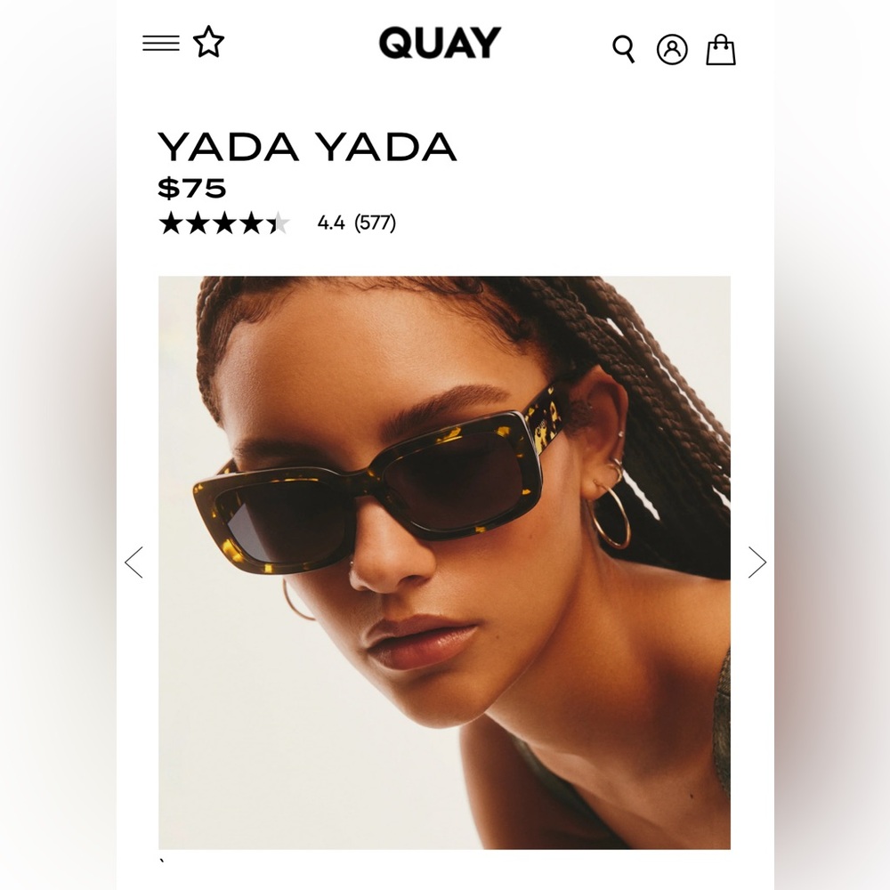 Quay Yada Yada Light Tan Sunglases